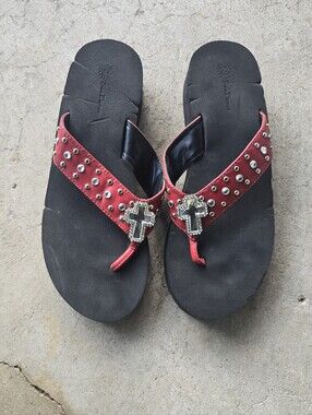 vtg y2k mcbling grunge cross cyber platform sandals